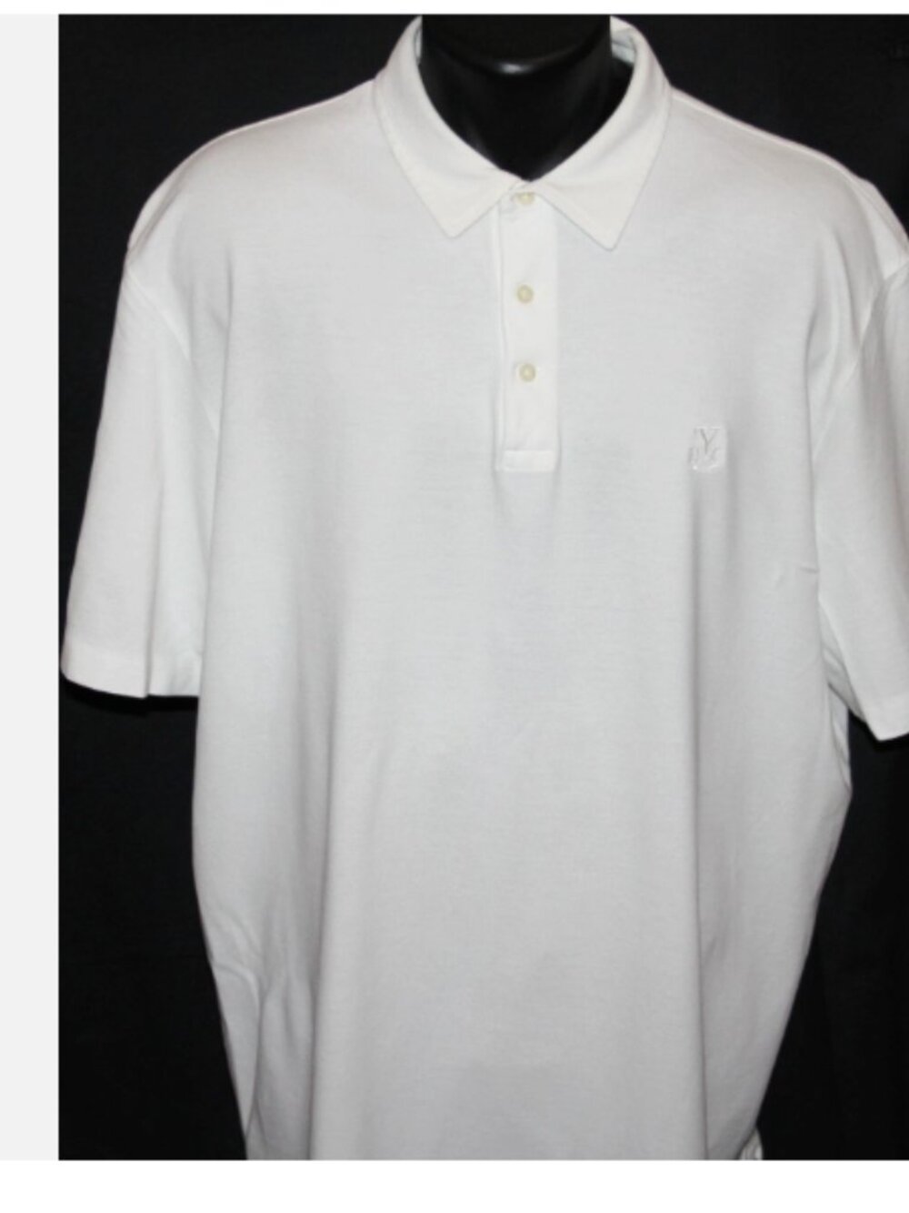 YEAMAN S HALL Classic Ralph Lauren Polo Golf 100% Pima Cotton Polo, XL, White